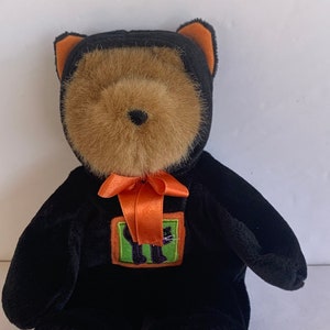 Ours en peluche d'Halloween avec chaton G A C 25 cm de haut 1998 Peluche