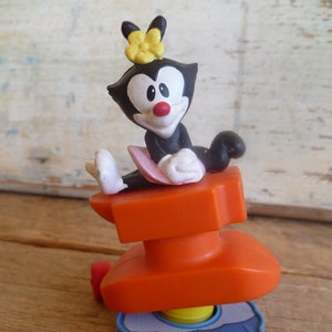 Animaniacs Dot Sitting on Anvil  Cake Topper Warner Bros 1994 McDonalds Happy Meal Toy