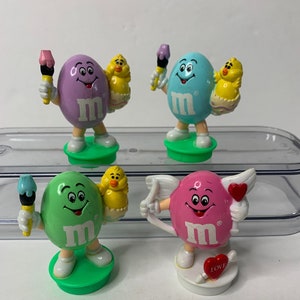 M & M Easter Ornaments Candy Tube Toppers Set of 4
