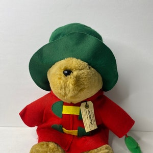 Sears Holiday Paddington Plush Bear Coat and Hat W/ Tags 16&quot; Tall Stuffed Animal Toy