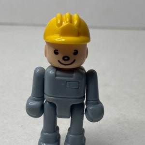 Playskool Construction Worker Gray Action Figure 2.5&quot; Tall