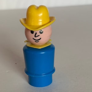 Fisher Price Little People Cowboy With Mustache 2.5&quot; Tall