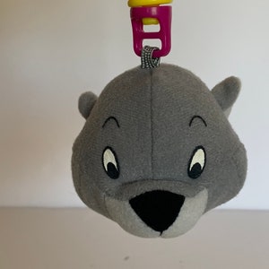 Disney Winnie The Pooh Plush Beaver Key Chain Backpack Clip 6&quot; Tall 1999 Happy Meal Toy  Stuffed Animal Toy