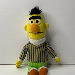 Sesame Street Workshop Bert Stoffpuppe 14,5 &quot;groß 2002 Sammler Stofftier Puppe