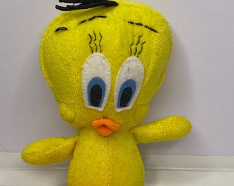 Avon Tweety Bird Terry Cloth Doll 9" Tall 1994 Stuffed Toy Doll