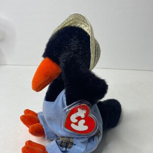 Ty Cawley the Crow Attic Treasures Plush Crow W/ Tags 9" Tall 1993 Stuffed Animal Toy