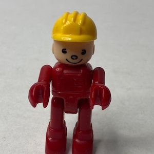 Playskool Little People Red Construction Worker Action Figure 2.5&quot; Tall