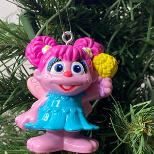 Sesame Street Abby Christmas Ornament Cake Topper 3&quot; Tall