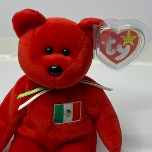 Ty Osito the Bear Beanie Babies Plush Bear W/ Tags 8&quot; Tall 1999 Stuffed Animal Toy
