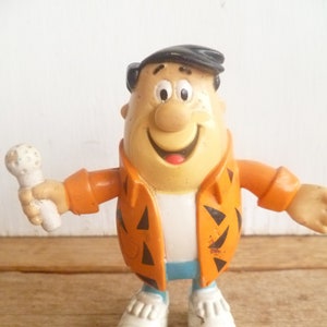 Fred Flintstone Toy Figure Cake Topper 4&quot; Tall 1991 Hanna Barbera