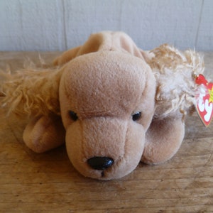 Ty Beanie Babies Plüsch Welpe Hund Spunky W / Tags 9 Long 1997 Stofftier Spielzeug. Bild 1