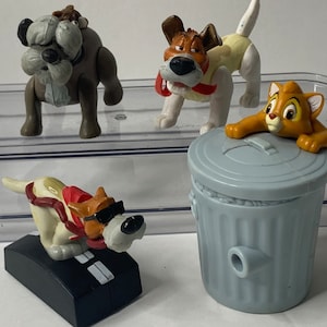 Disney Oliver and Company Set of 4 McDonalds Happy Meal Toys