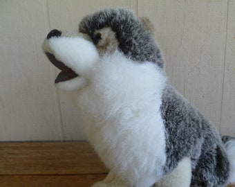 Aurora Plush Husky Siberian Dog Wolf 13" Tall * SKU 5