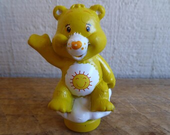 Care Bears Funshine Bear Mini PVC Cake Topper 2.5" Tall 1983