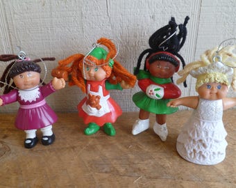 Cabbage Patch Christmas Ornaments Made from McDonalds Happy Meal Toys Set of 4 * SKU 63