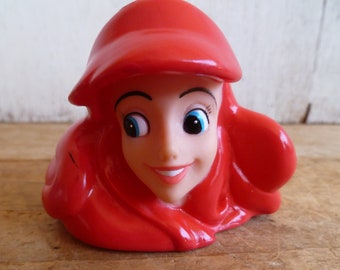 Disney Little Mermaid Ariel  Head Figurine Cake Topper 2" Tall