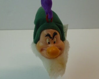 Disney Seven Dwarfs "Grumpy" Key Chain McDonalds Happy Meal Toy 2001