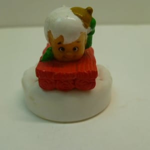 Pebbles Flintstone Figure  Cake Topper 2&quot; Tall 1990 Hannah Barbera