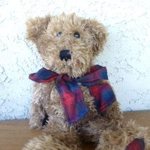 Boyd&#39;s Investment Collectables Jointed Plush Teddy Bear Weighted 16&quot; 1985 - 1997 W/ Tags Stuffed Animal Toy