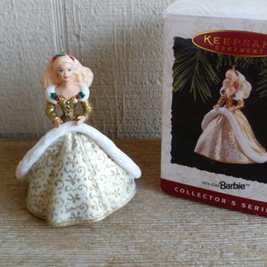 Hallmark Keepsake Ornament &quot;Holiday Barbie&quot;  W/ Box 3.5&quot; Tall 1994