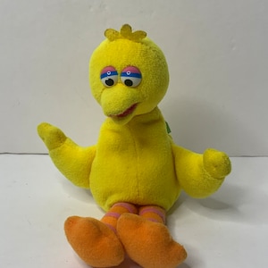 Peluche de 7" de alto en forma de bolsa de frijoles Big Bird de Barrio Sésamo