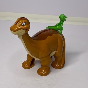 Land Before Time Little Foot & Ducky Bank Toy Cake Topper 6&quot; Long 2003