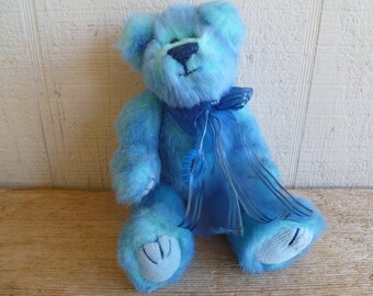 Ty Attic Treasures Blauer Plüschbär "Azure I'm Blue With Out You" 8,5 "Hoch 1993 Stofftierspielzeug