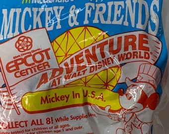 Disney Mickey Mouse Epcot Center neuf dans son emballage de gâteau 5" de haut 1993 McDonalds