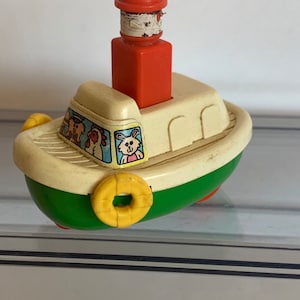 Tomy Tug Boat Toy Push N Go 1982