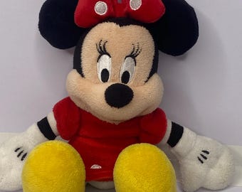 Disney Minnie Mouse Bean Bag Plush Doll 10" Tall Stuffed Animal Toy