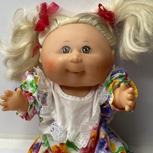 Cabbage Patch Kids Mattel Hard Body Doll Blond Hair Brown Eyes 14&quot; Tall 1988