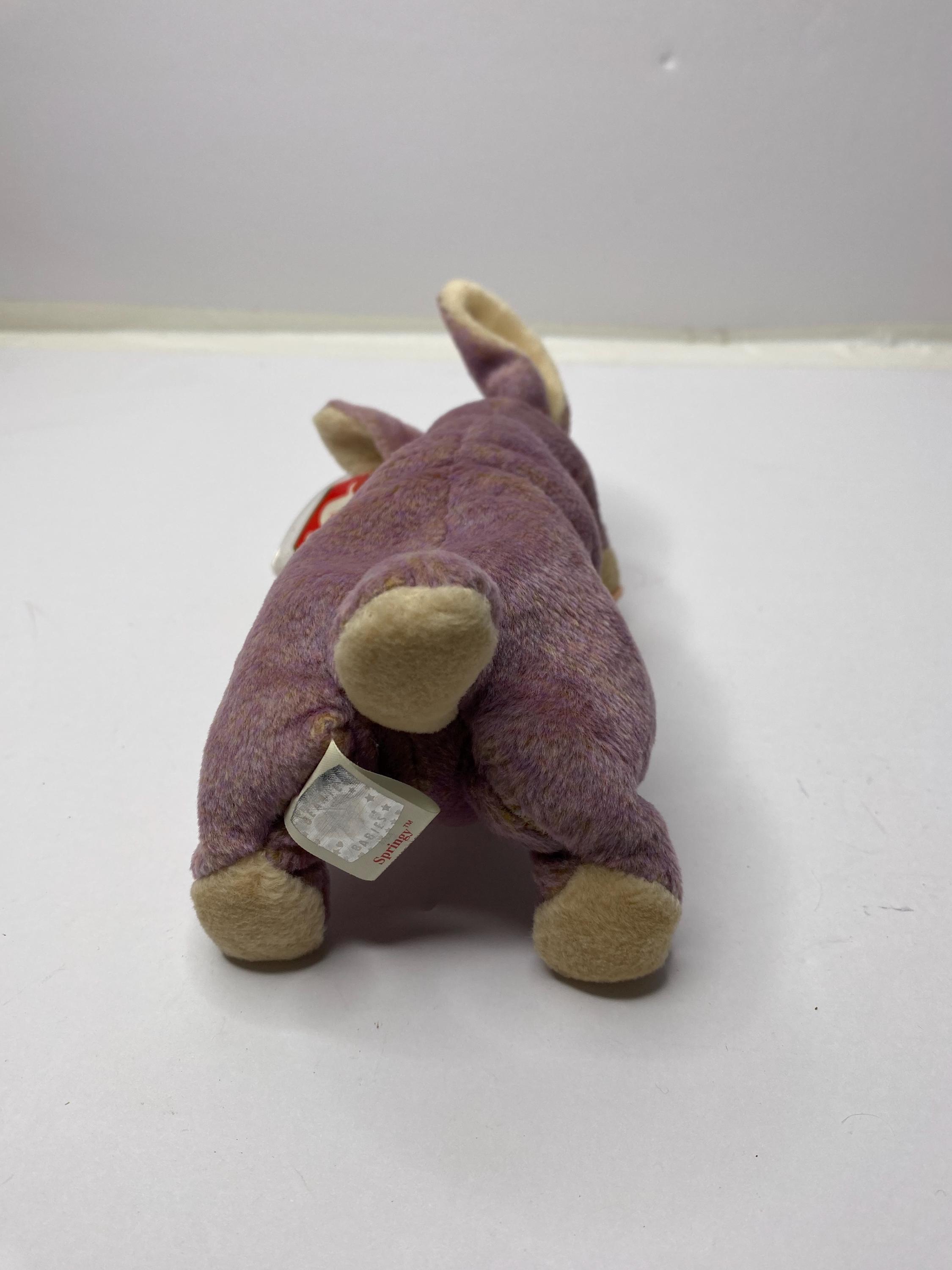 Ty Springy Ty Springy the Rabbit Beanie Babies Plush Purple Bunny Rabbit 8