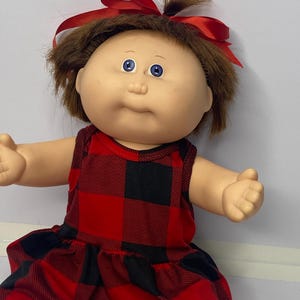 Cabbage Patch Kids Brown Hair Violet Eyes 14&quot; Tall 1982 Toy Doll Coleco READ Description