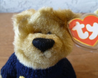 Ty Attic Treasures Plush Bear "Salty, Anchors Away!" W/ Tags 8" Tall 1993 Stuffed Animal Toy