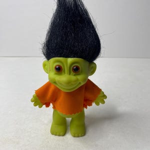 Troll Halloween Frankenstein Doll 7&quot; W/ Hair Adorable Vintage