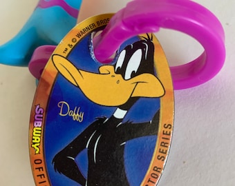 Subway Warner Bros Daffy Duck Key Chain Pvc W/ Tag 1999