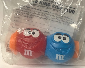 M & M Candy Minis Burger King Kids Club 1997 NIP Noise Maker