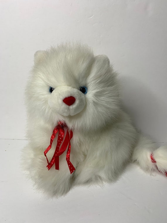 Joy Toy Plush White Fluffy Cat Kitten W Tags 12 Tall Stuffed Animal Toy Etsy Canada