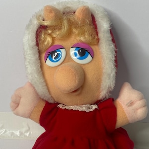 Miss Piggy Plush Muppet Baby McDonalds 10.5&quot; Tall 1987 Stuffed Animal Toy