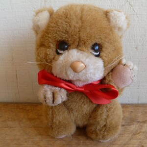 Applause Plush Bear Kitten W/ Tag 6.5&quot; Tall 1984 Stuffed Animal Toy Made in Korea