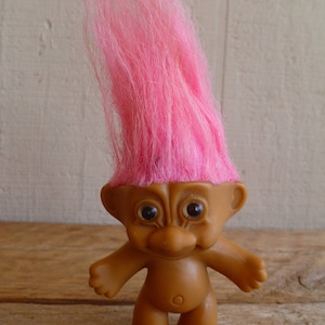 Troll Doll Pink Hair 7&quot; Tall W/ Hair 1991 TNT Adorable Vintage