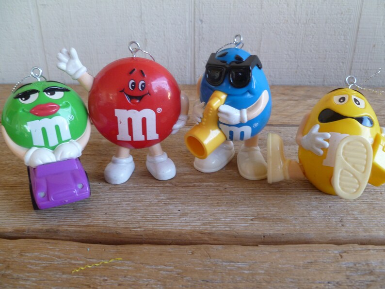 M & M Christmas Ornaments Candy Cake Toppers Etsy