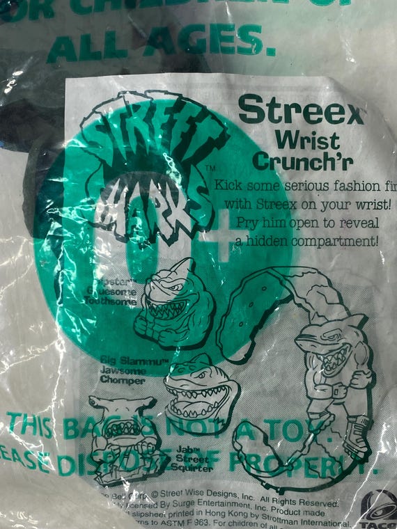 Streex Wrist Crunch r Street Sharks Watch New in Package 1995 Taco Bell Etsy
