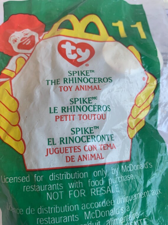 Rare Ty Spike the Rhinoceros Teenie Beanie Baby Rhino 5