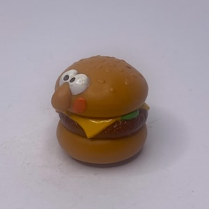 Rare Lickety Splits Rolling Burger Toy Food Racers Cake Topper 1.5&quot; Tall 1989 Burger King