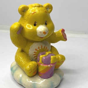Care Bear Sunshine Bear Ceramic Bank 5.75&quot; Tall X 4.5&quot; Wide Chipped Missing Plug