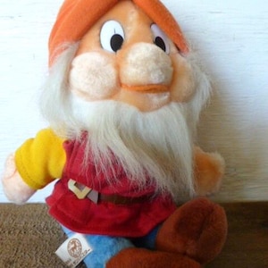Snow White and Seven Dwarfs Plush Dwarf Walt Disney Company 12&quot; Tall Stuffed Toy Doll