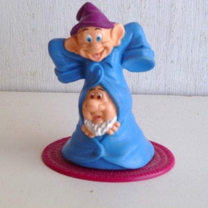 Snow White Dwarfs Dopey and Sneezy Cake Topper 3.25&quot; Tall
