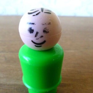 Fisher Price Little People Green Man Grandfather 2&quot; Tall