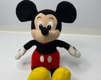 Mickey Mouse Bean Bag Plush Doll Walt Disney 10" Tall Stuffed Toy Doll